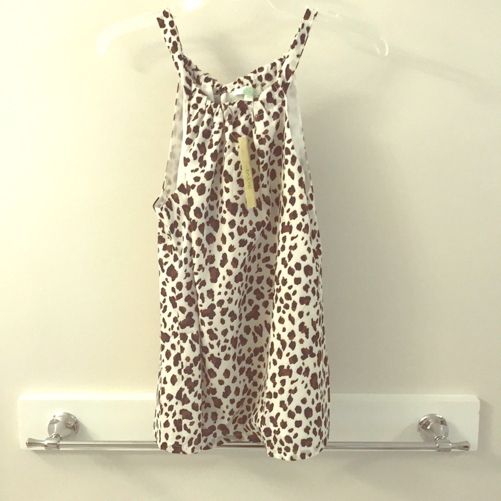 Jade Melody Tam Cheetah Print Dressy Top